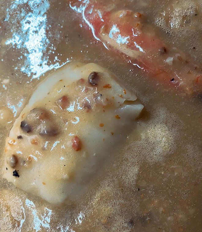 Bacalao en salsa de Oricios - Taberna Asturiana Zapico