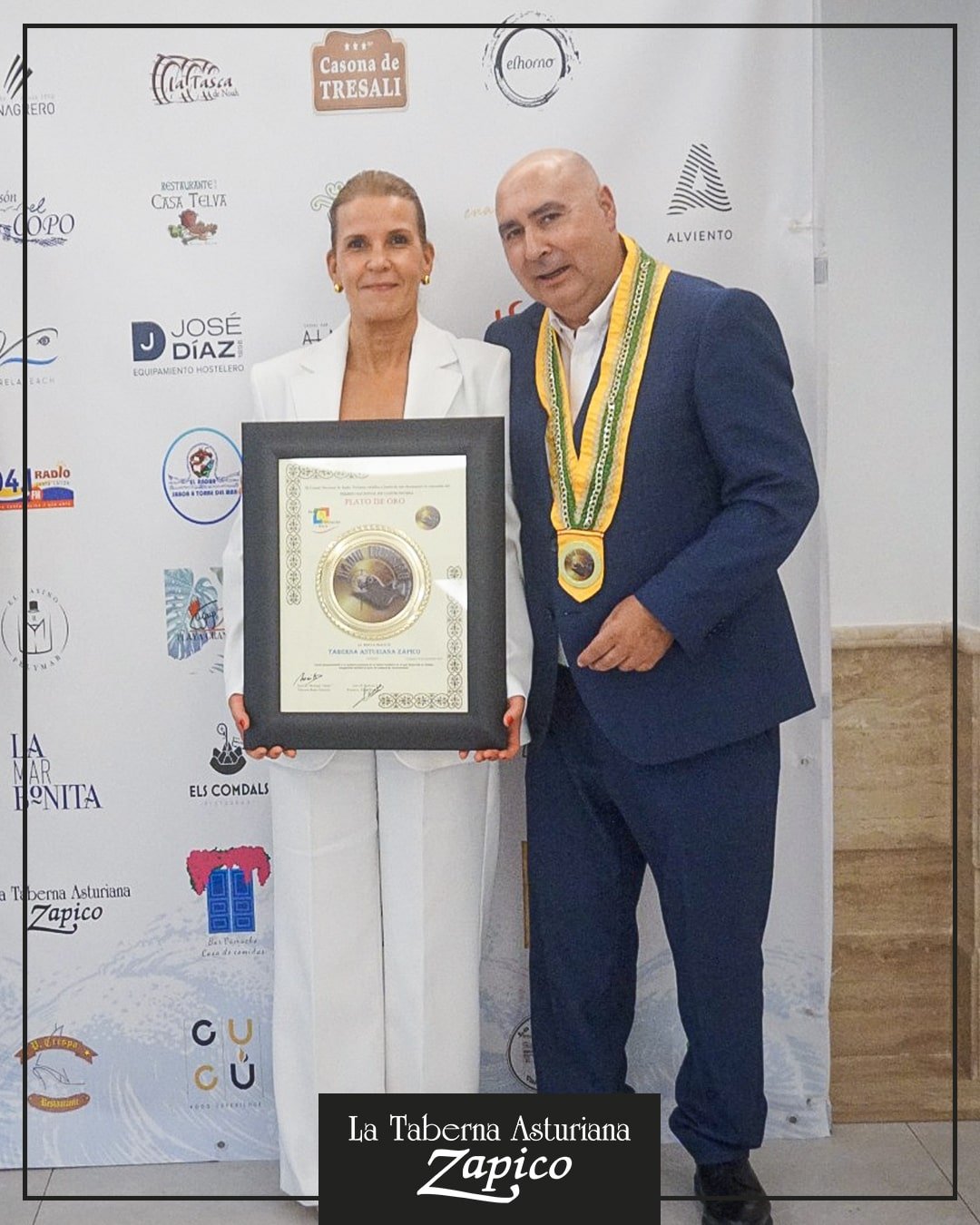 Premio Plato de Oro 3 Radio Turismo Taberna Asturiana Zapico