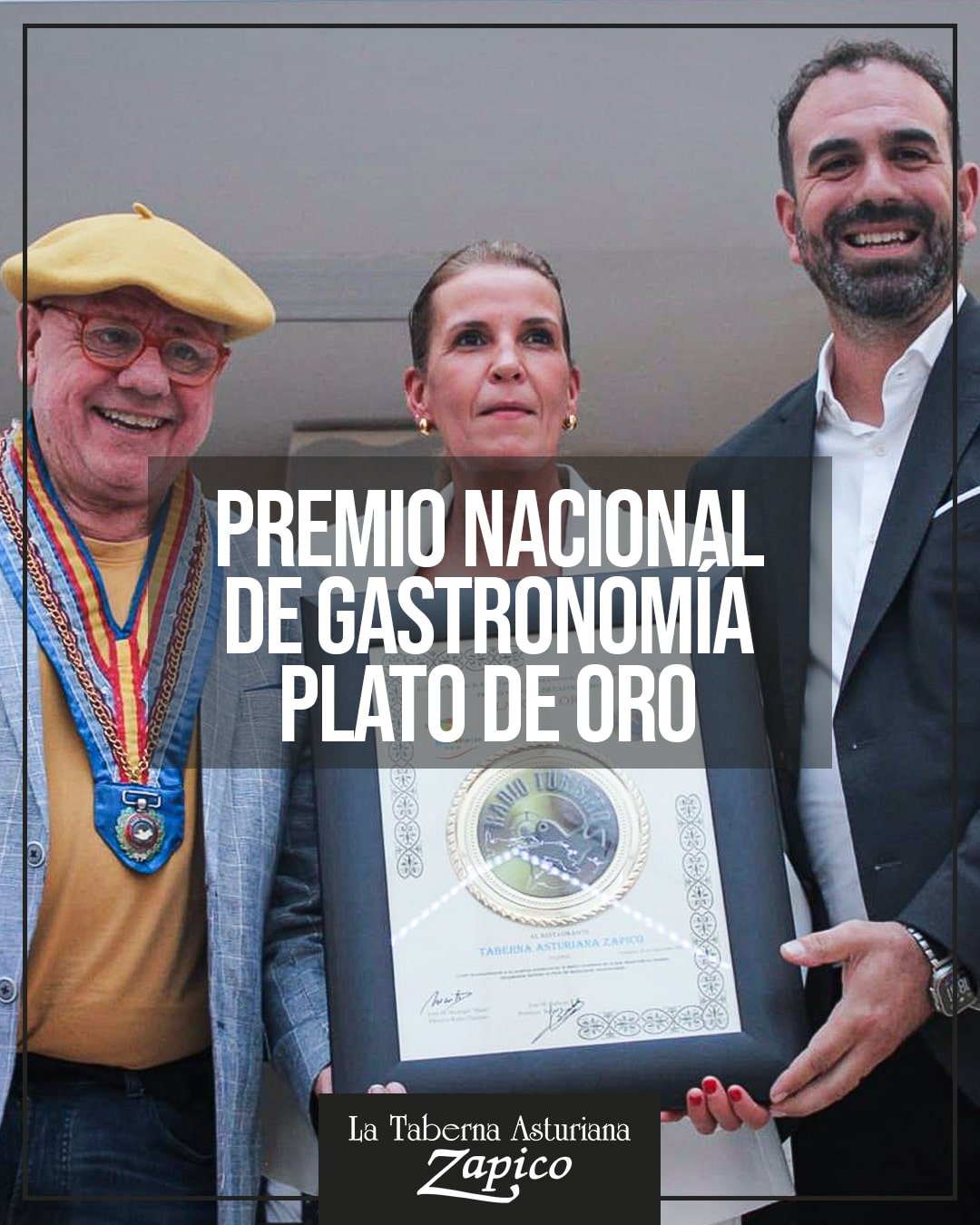 Premio Plato de Oro Radio Turismo Taberna Asturiana Zapico